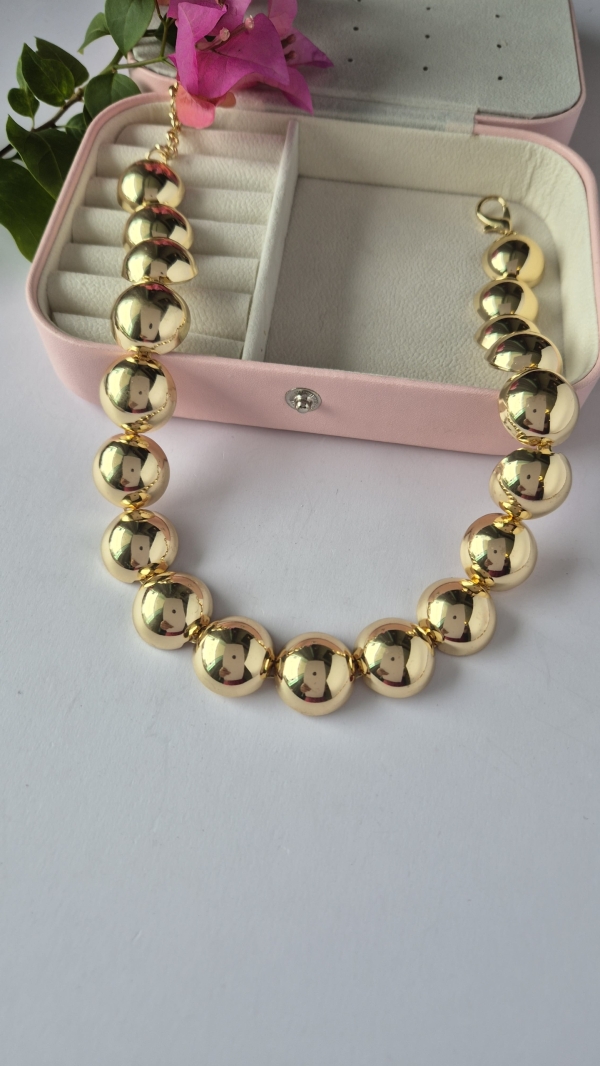 Colar Balls Dourado