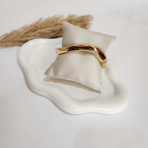 Bracelete Orgânico Semijoia Ouro