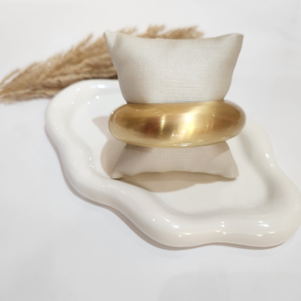Bracelete Escovado Fosco Fino Dourado
