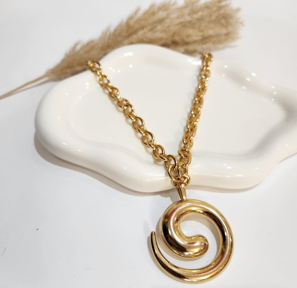 Colar Spiral Dourado