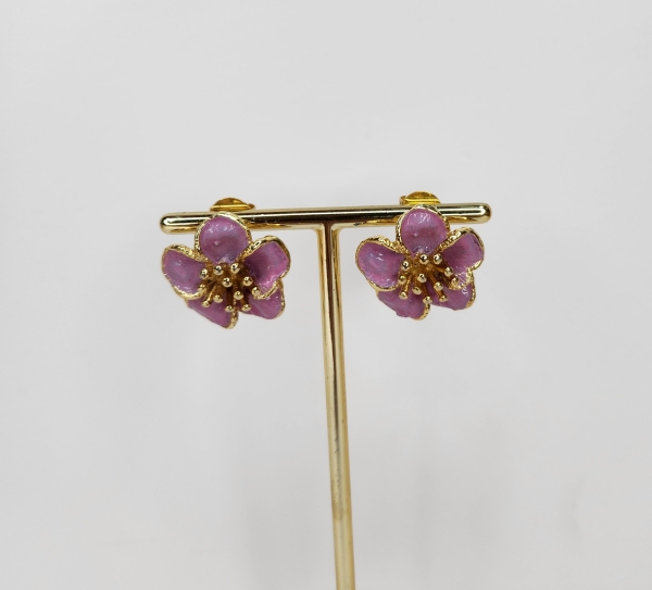Brinco de Flor Rosa