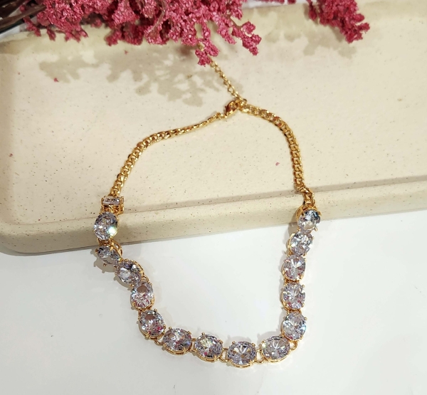 Colar pedra cristal