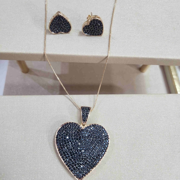 Conjunto Coração Preto (G)