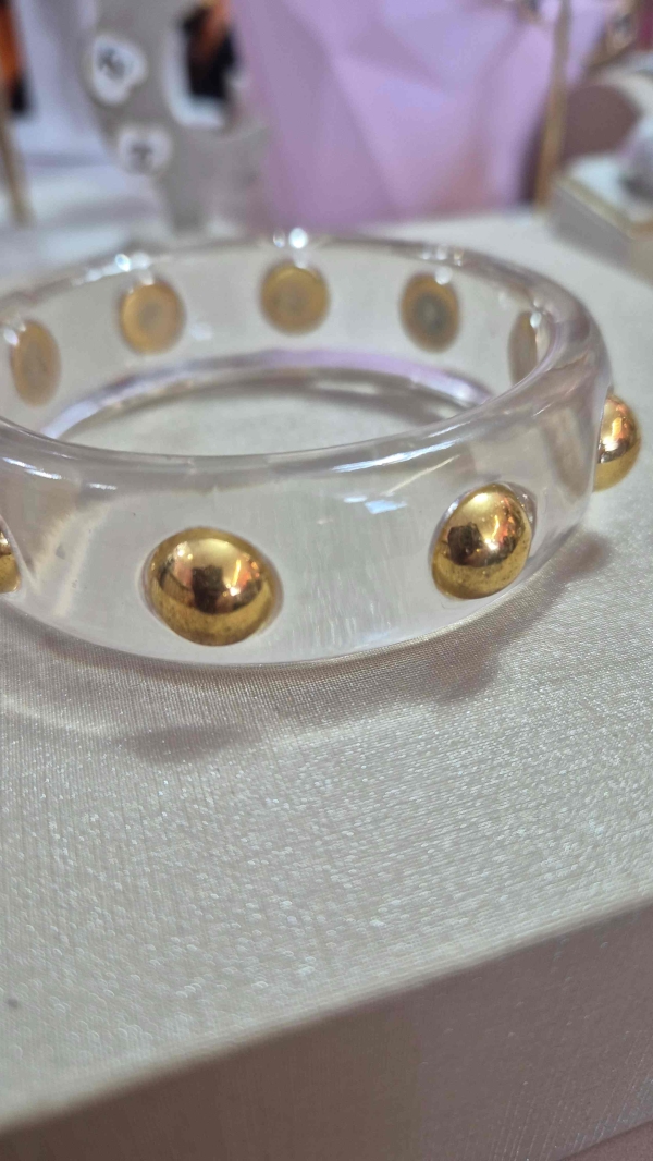 Bracelete Acrilico Balls Transparente