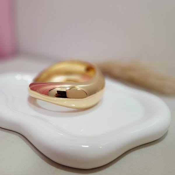 Bracelete Gold Orgânico Ondulado